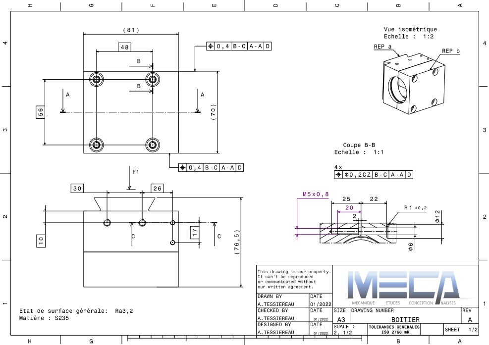 Boitier porte outils sas meca ingenierie mecanique a limoges image