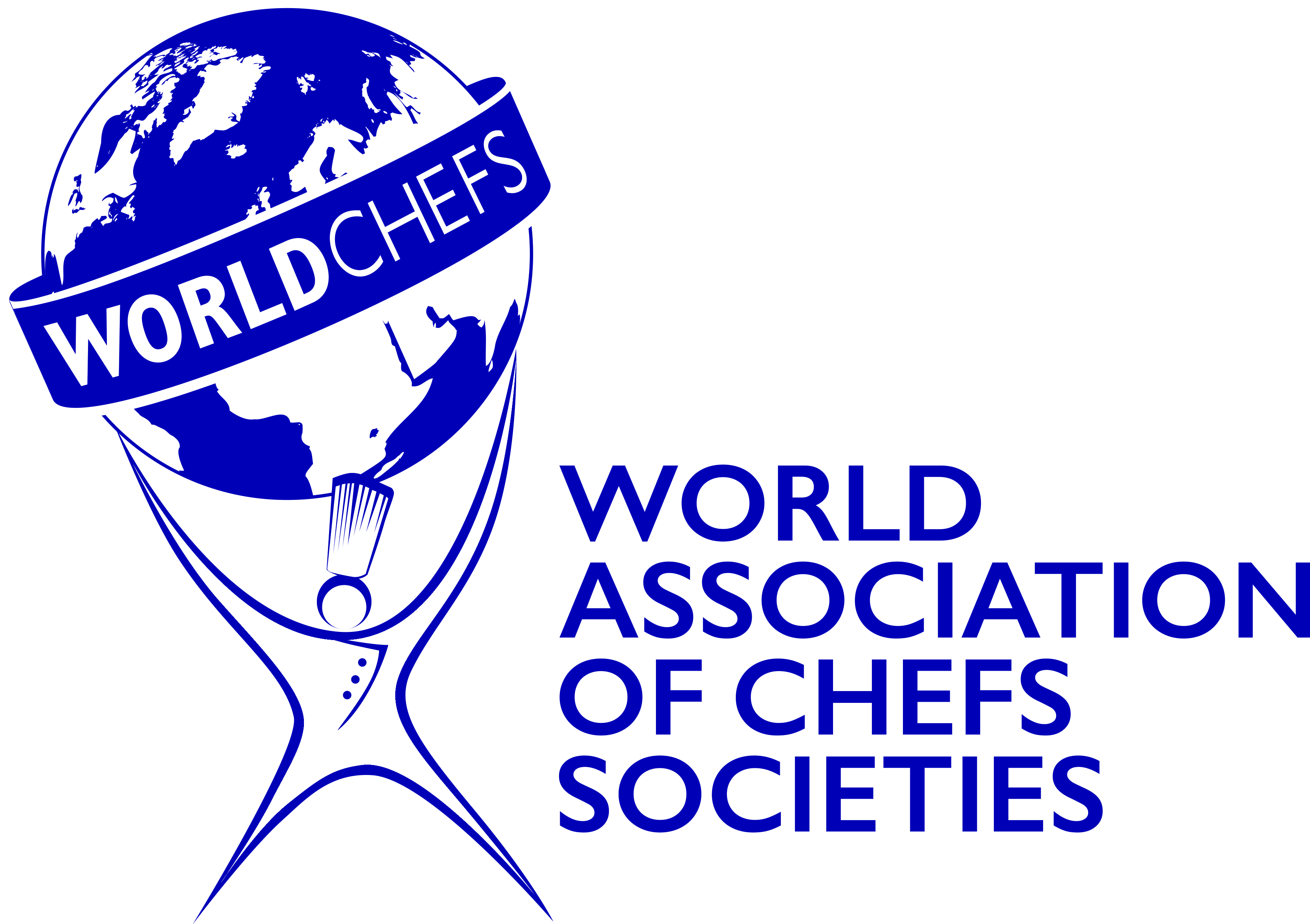 Worldchefs logo blue with text cmyk