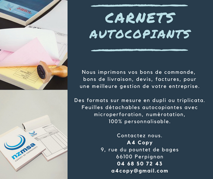 Carnets autocopiants 1 