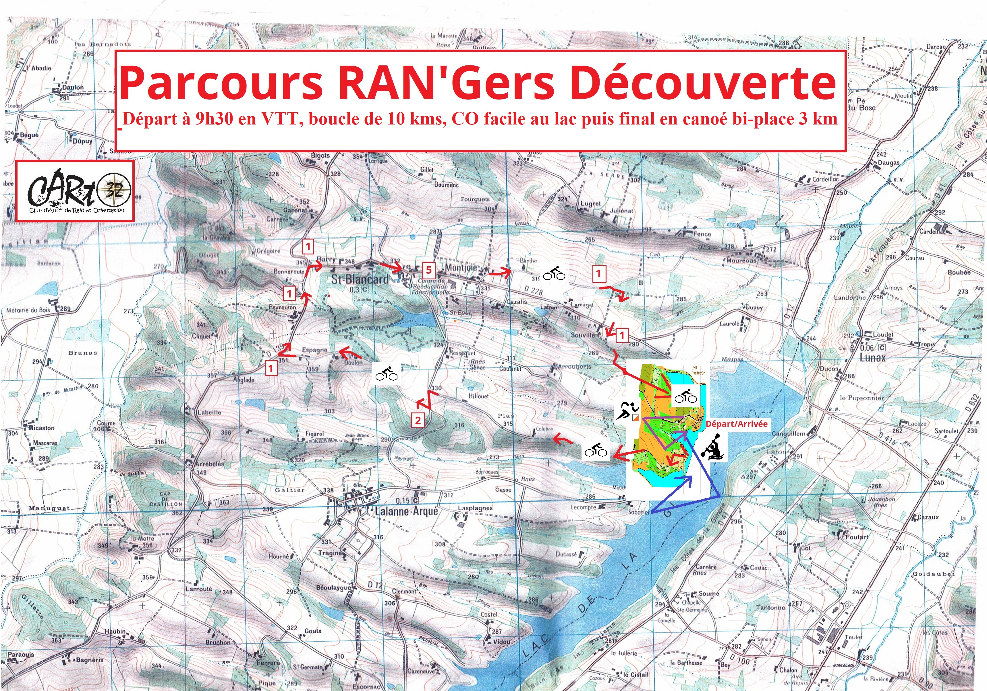 le parcours du raid découverte