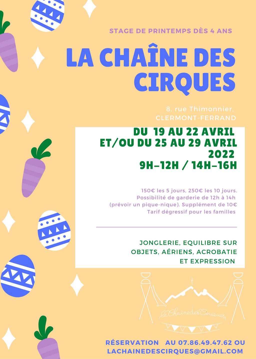 Stage Printemps - La Chaîne des Cirques