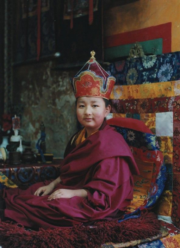 Yangsi rinpoche in the shrine room at yanglesho