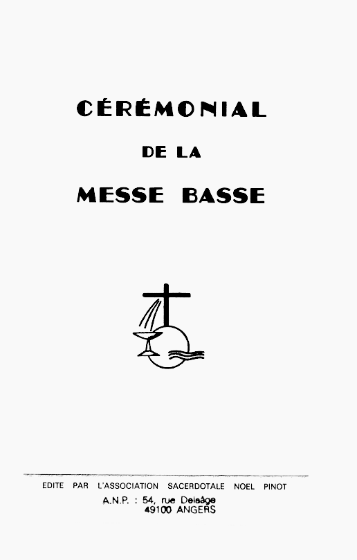 Cérémonial de la messe basse