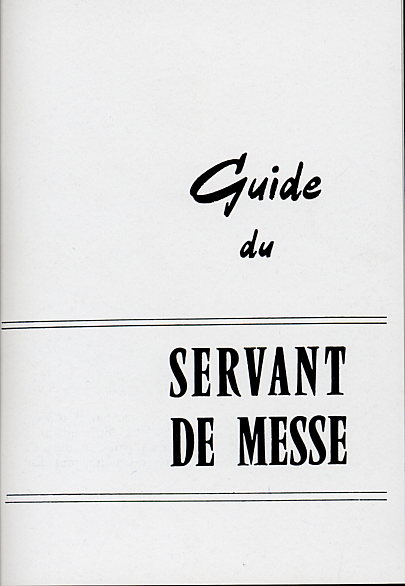 Guide du servant de messe
