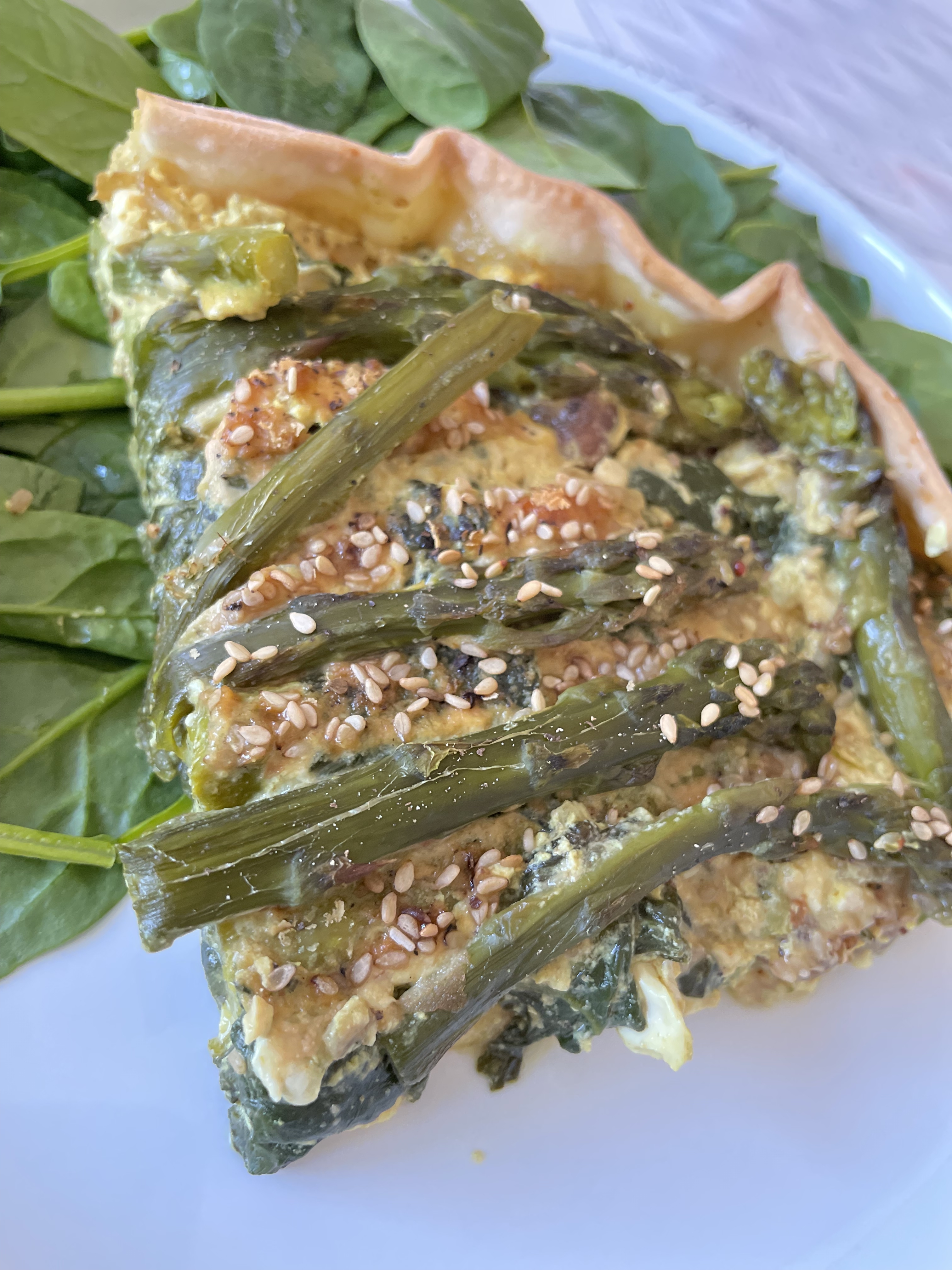 Tarte aux asperges - sans lactose & sans gluten