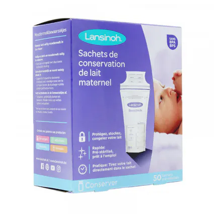 Lansinoh Sachet Conservation Lait Maternel 25 Sachets