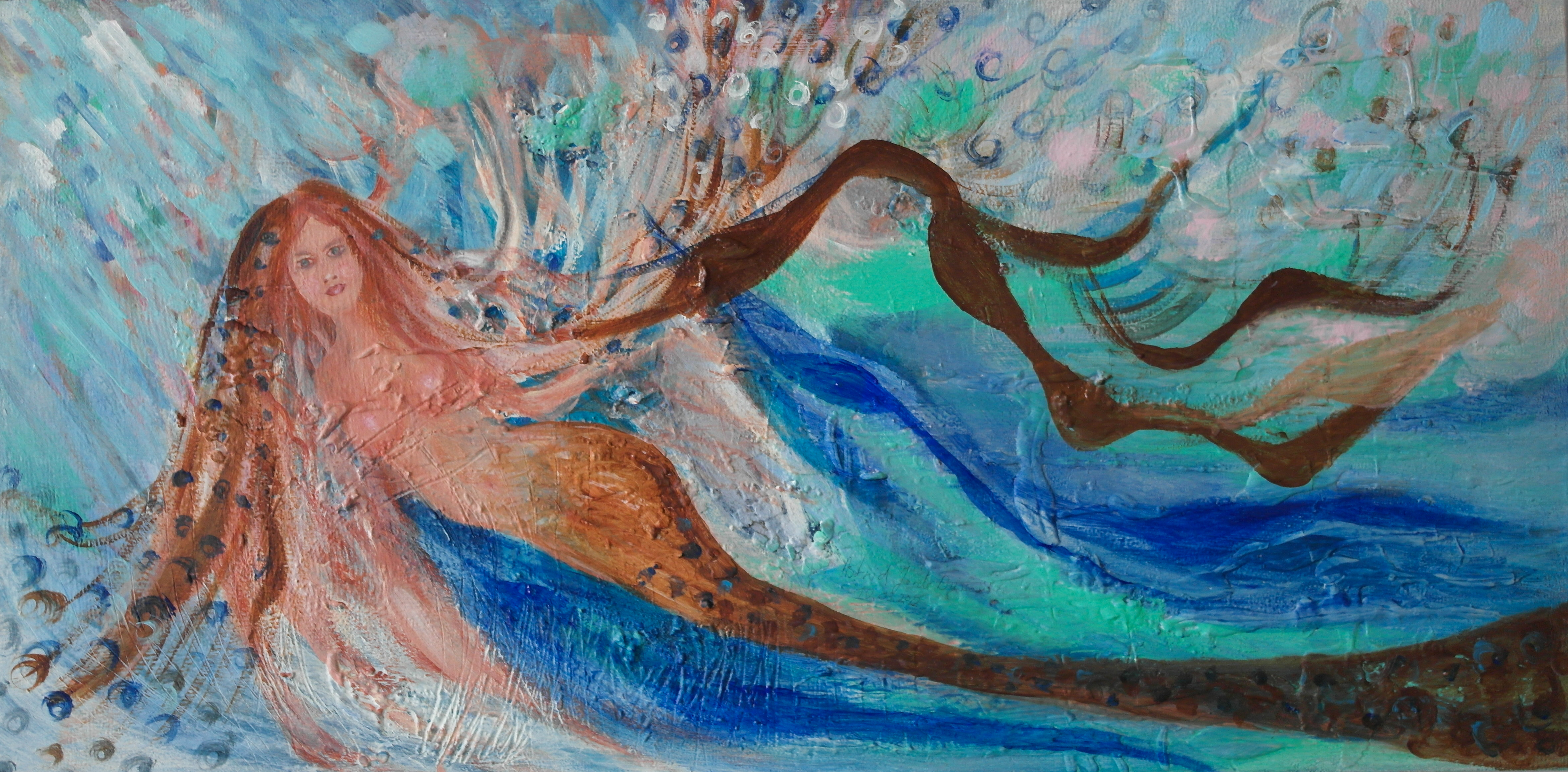 26 03 2019 mermaid 45 x 86 acrylic