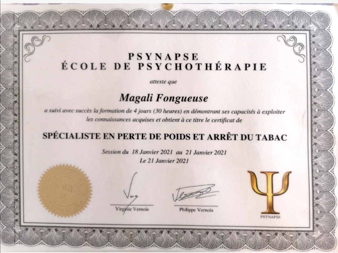 Diplome poids tabac