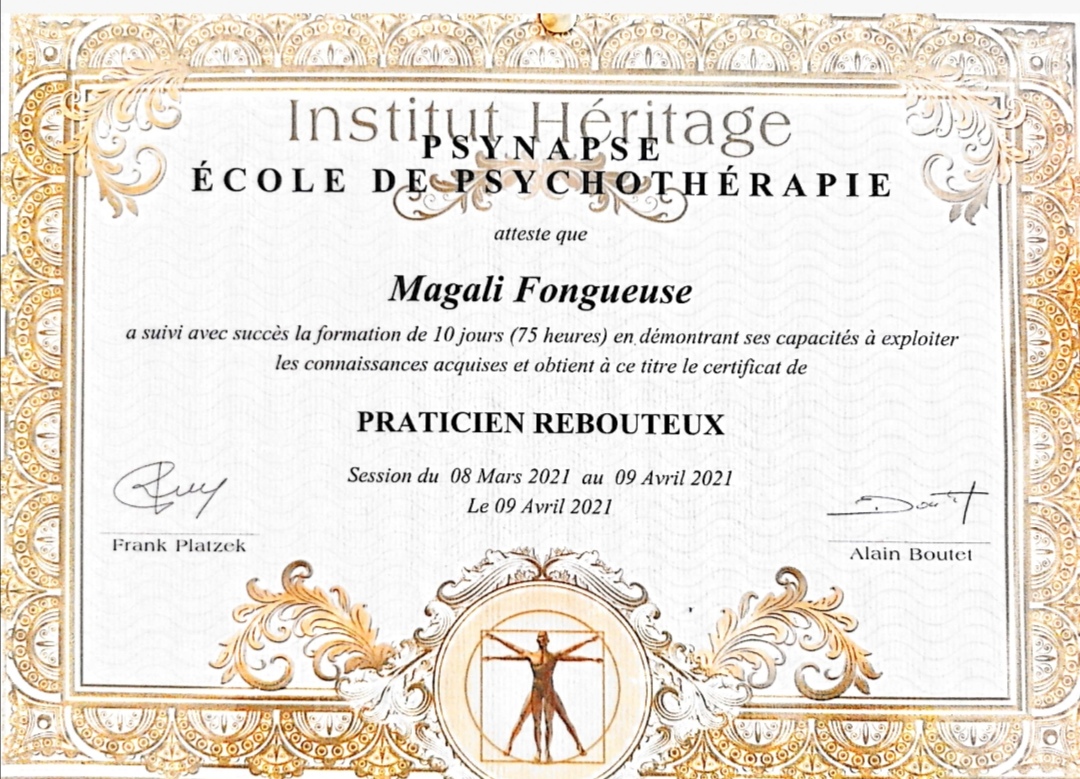 Diplome rebouteux