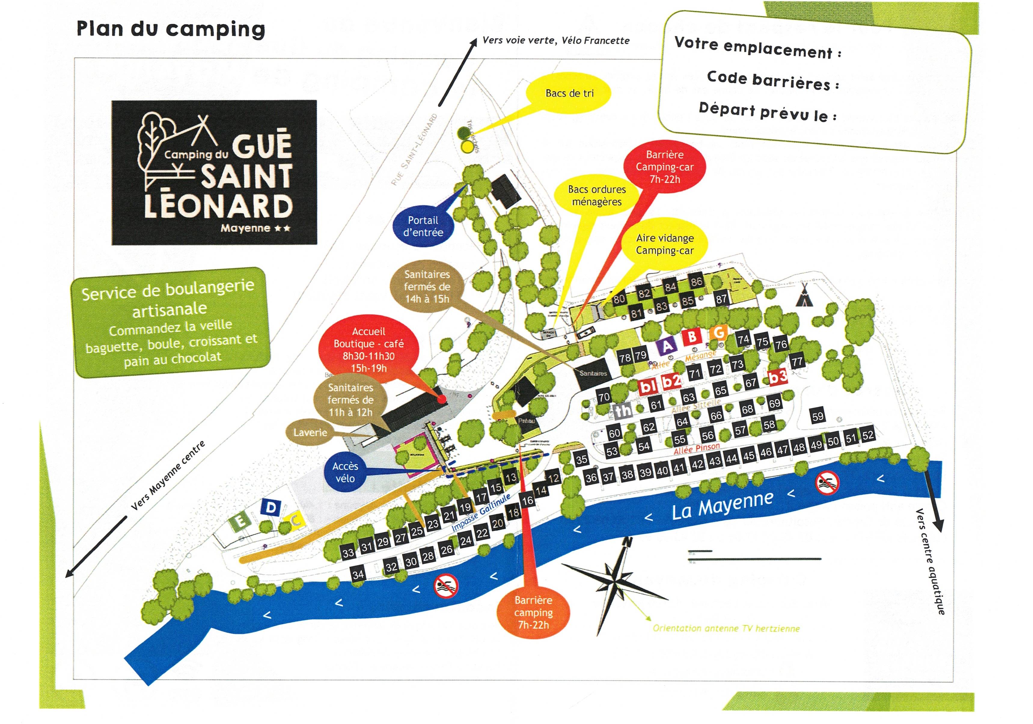 Plan camping mayenne