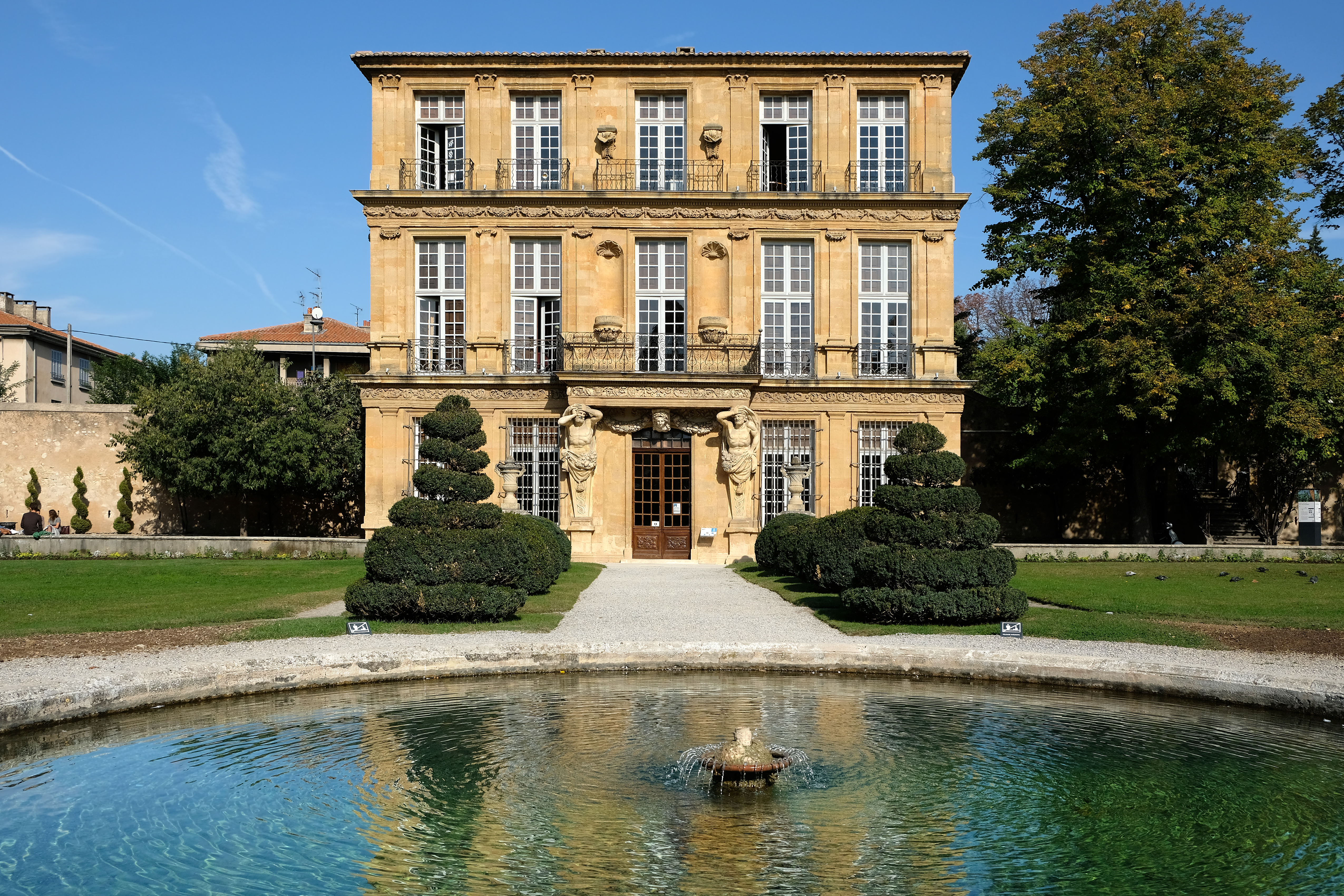 Aix provence france october 18 2017 front view of the pavillon vendome arts and culture gallery