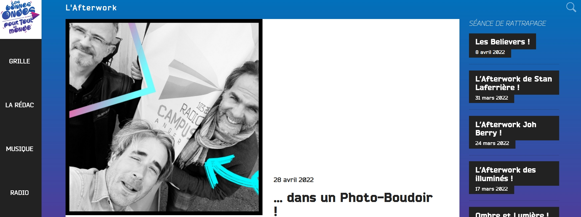 Interview sur la photo de Boudoir sur Radio Campus Angers