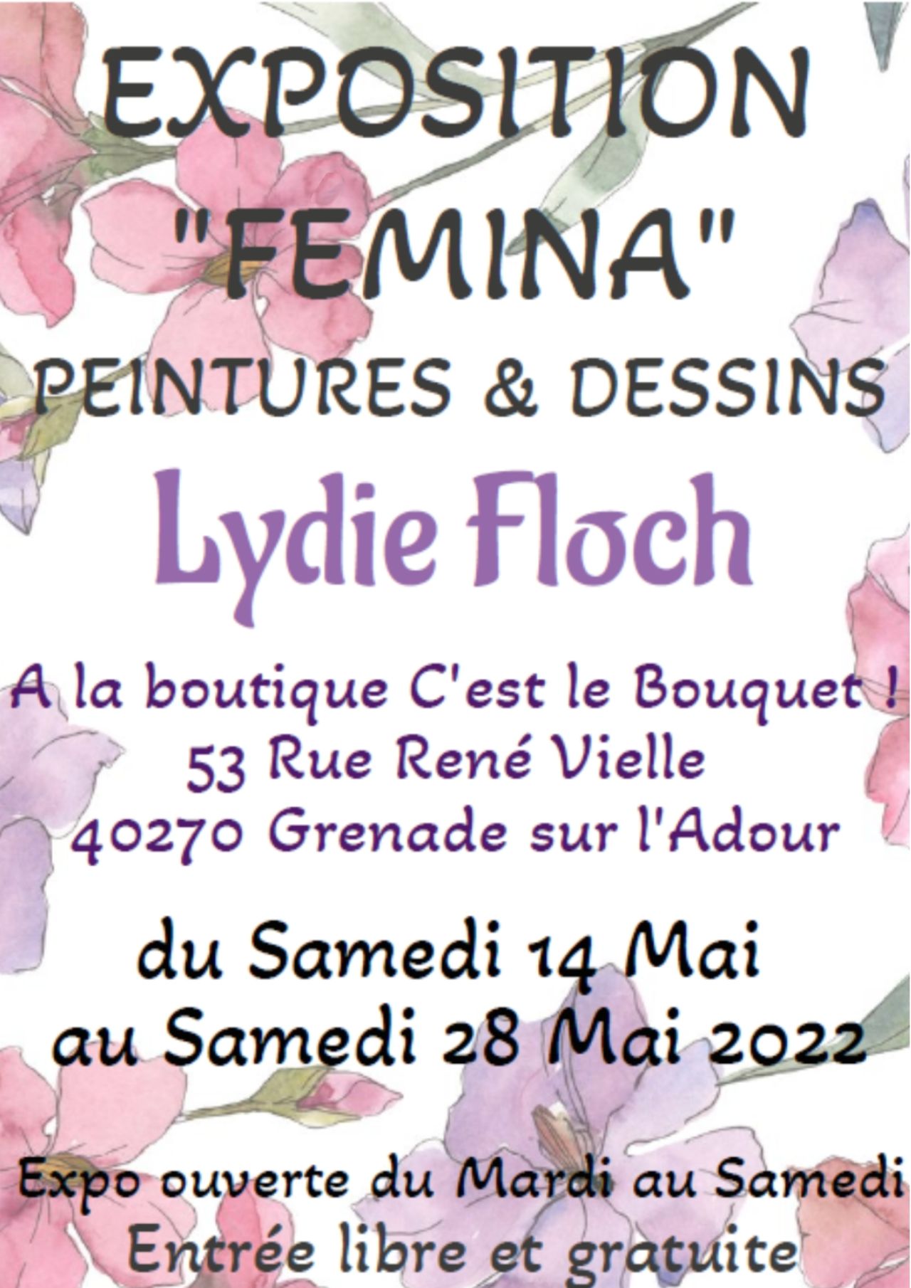 Affiche a4 expo lydie