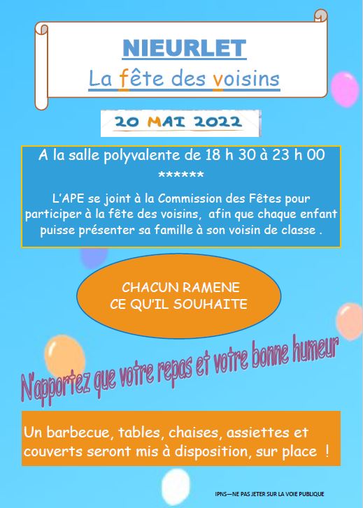 Fete des voisins