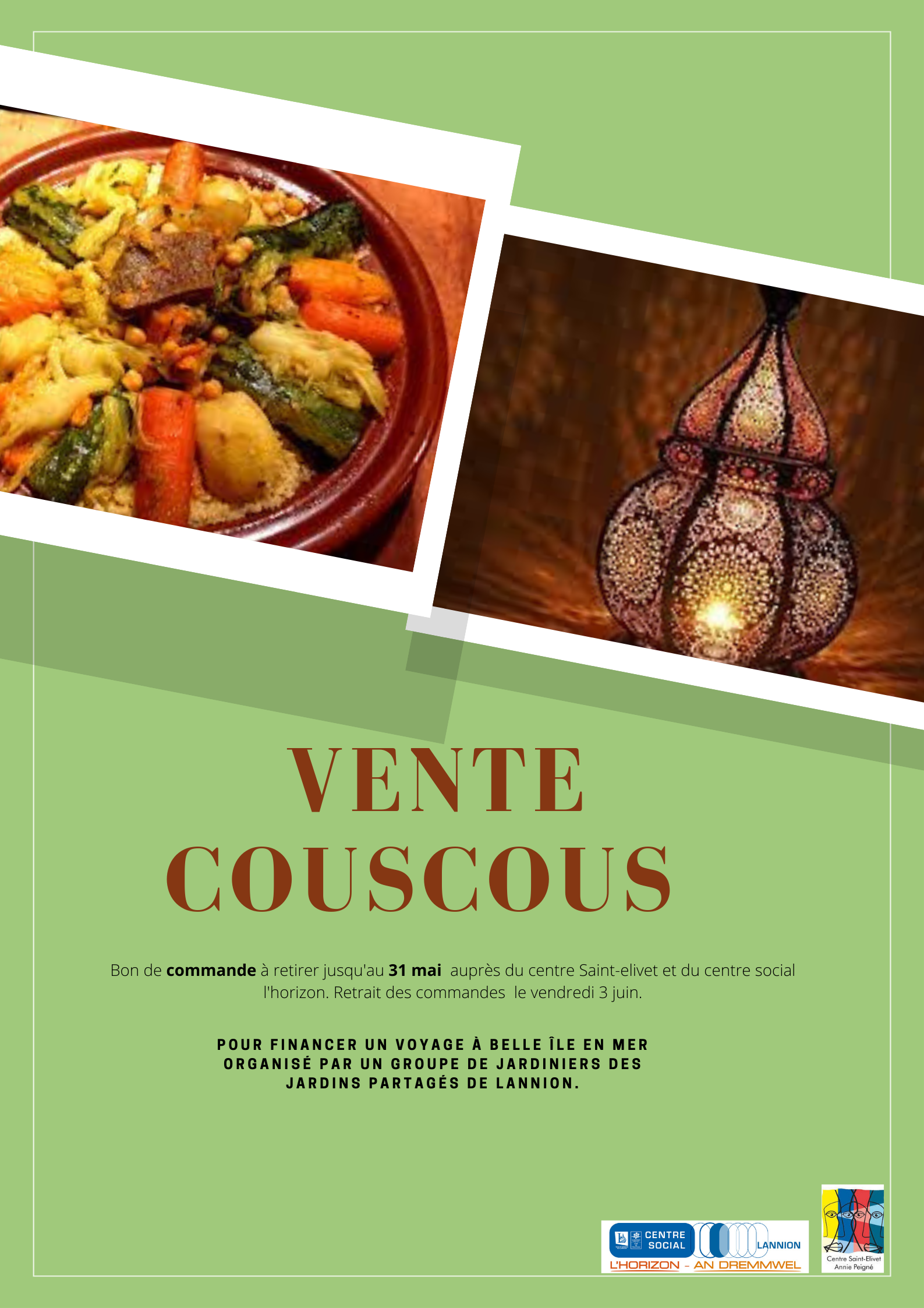VENTE COUSCOUS POUR UN SEJOUR PEDAGOGIQUE