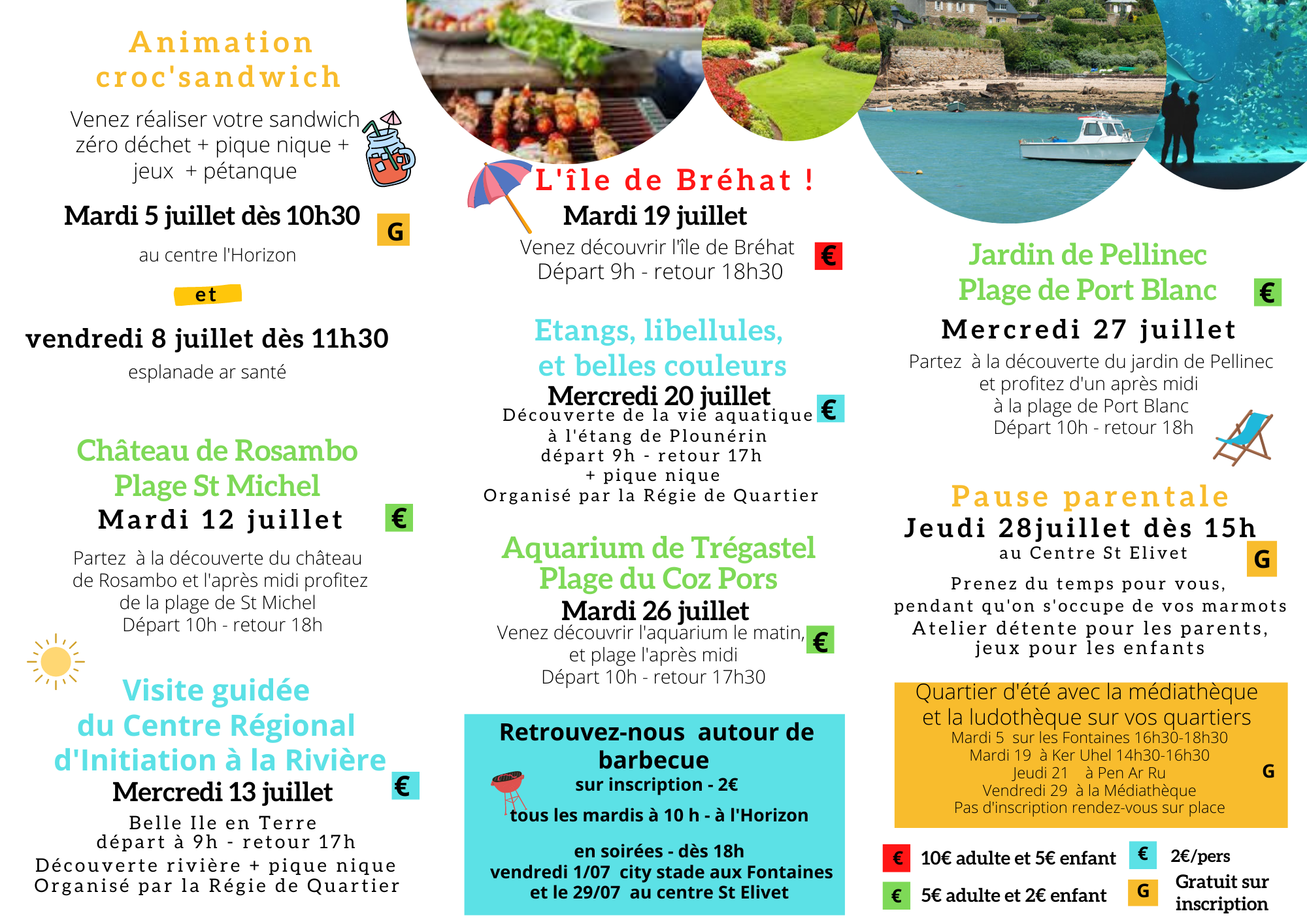 PROGRAMME VACANCES DE JUILLET 2022