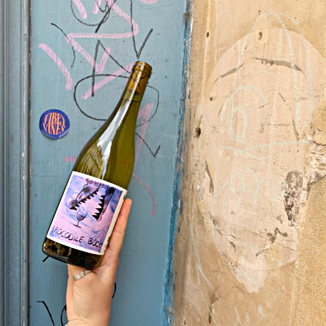 Bouteille de vin blanc Crocodile Bock Banjo Vino