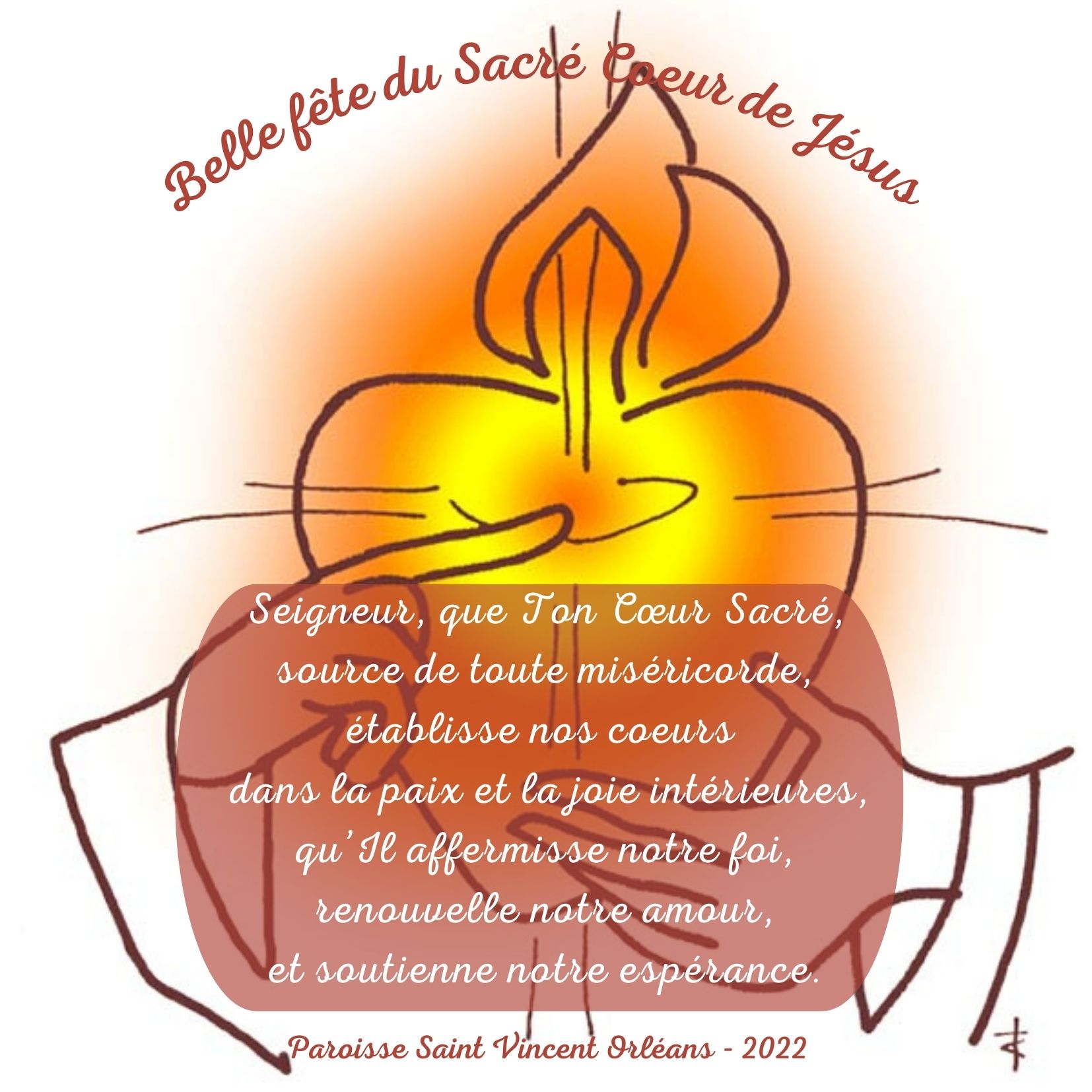 Belle fete du sacre coeur de jesus st vincent orleans 2022