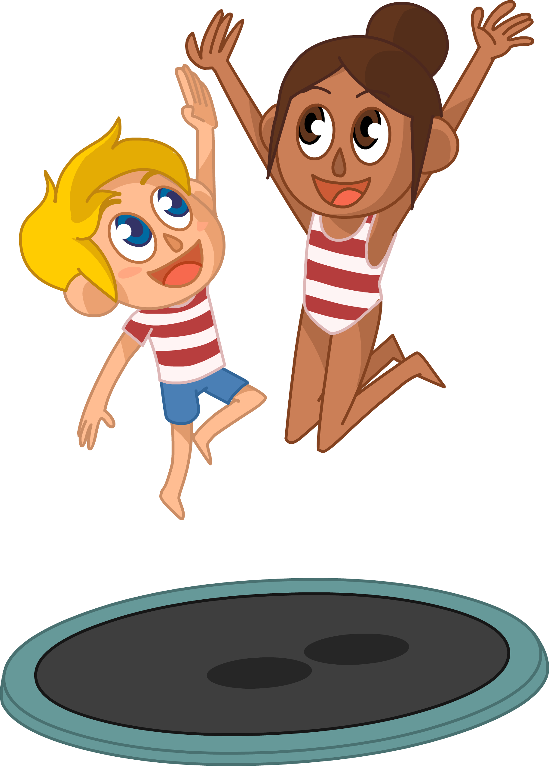 Garcon-fille-trampoline