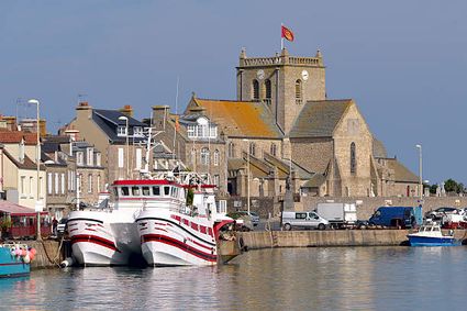 Port of barfleur in france picture id493657820