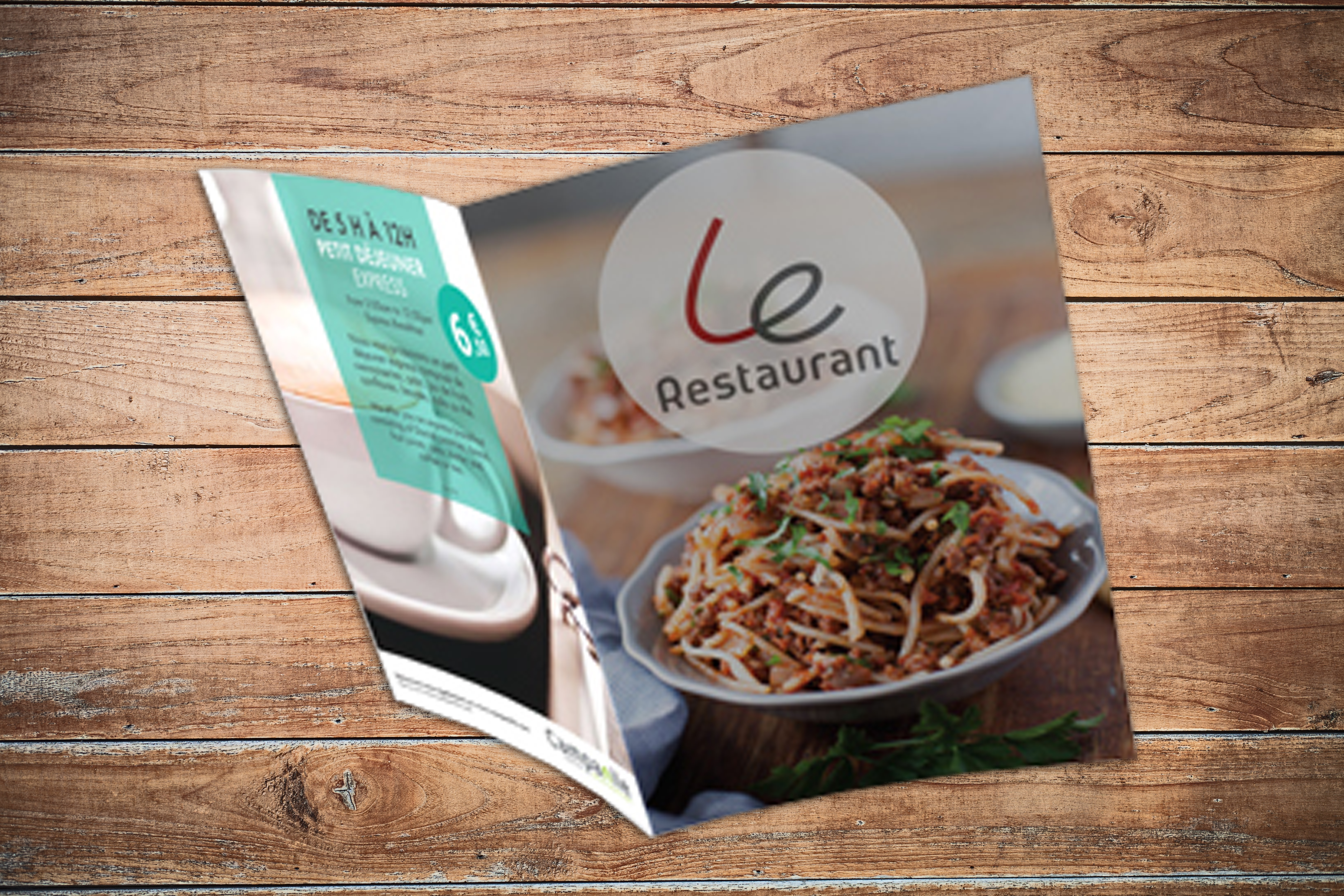 Menu plastifie