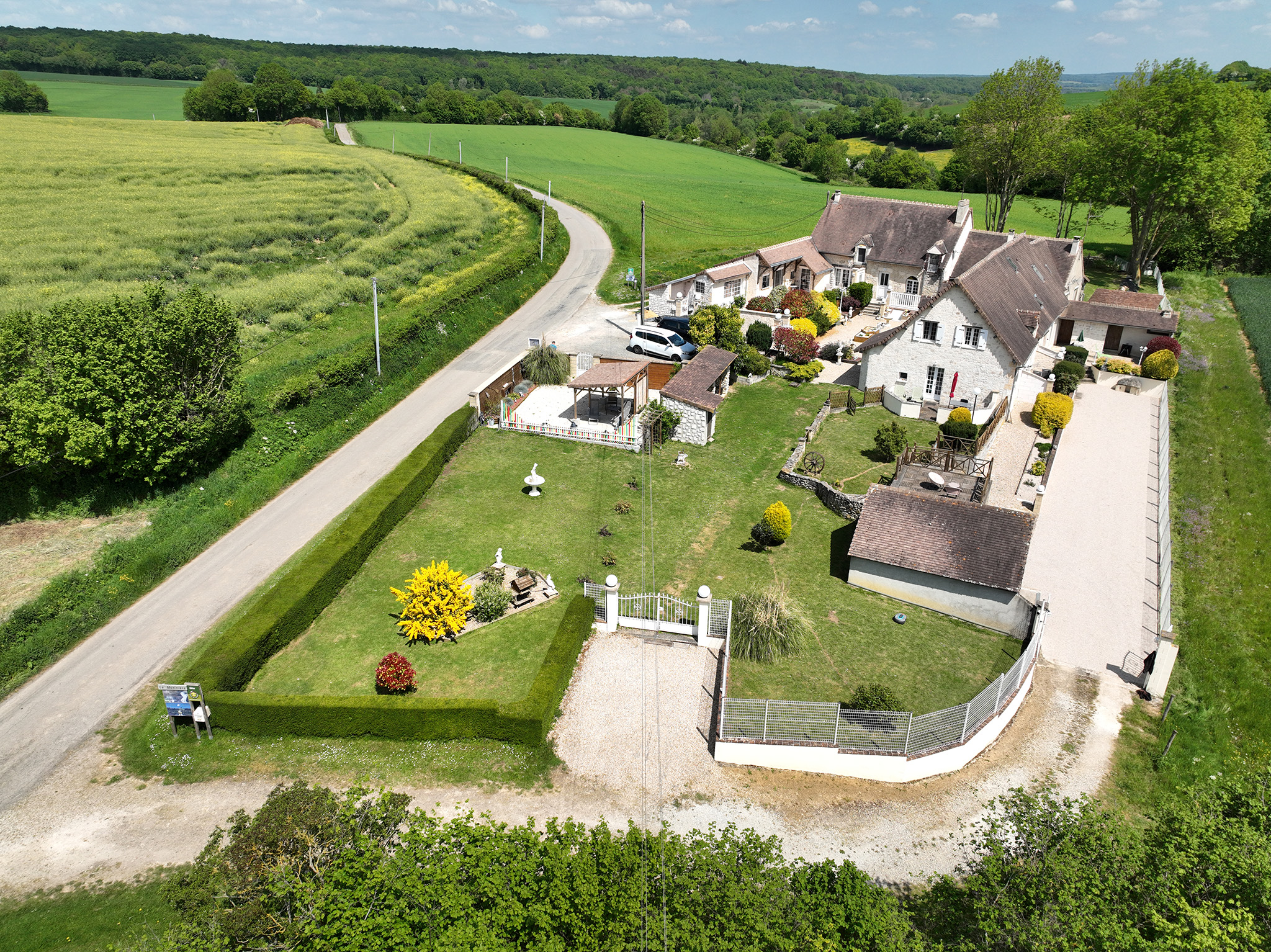 Gites dans le perche vue aerienne