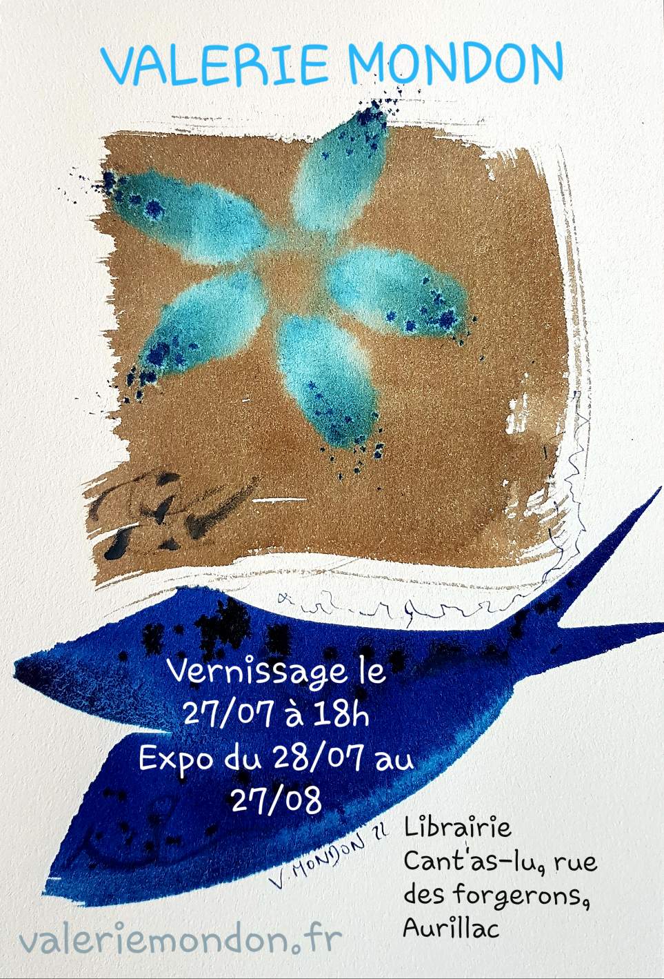Affiche expo valerie mondon aout 2022