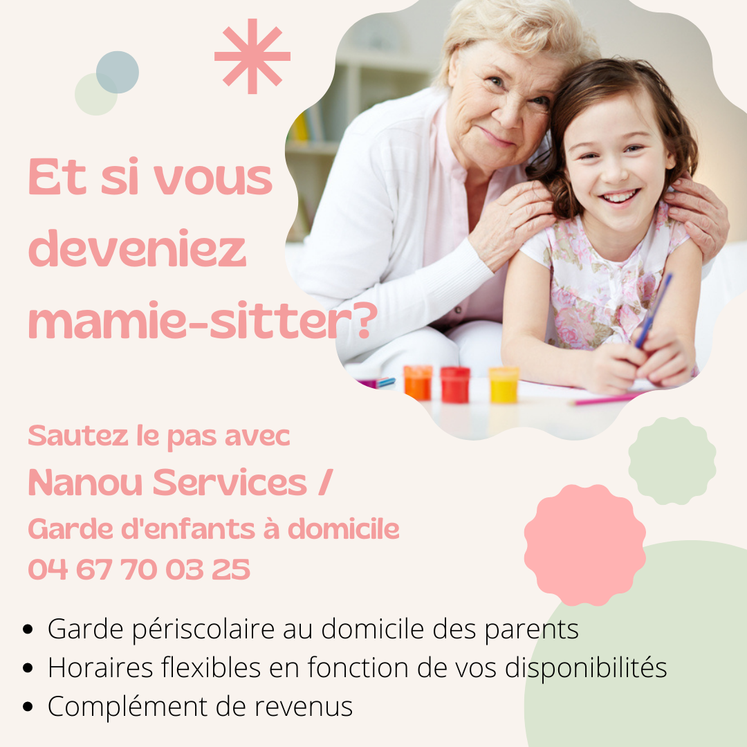 Mamie-sitter / garde d'enfants à domicile