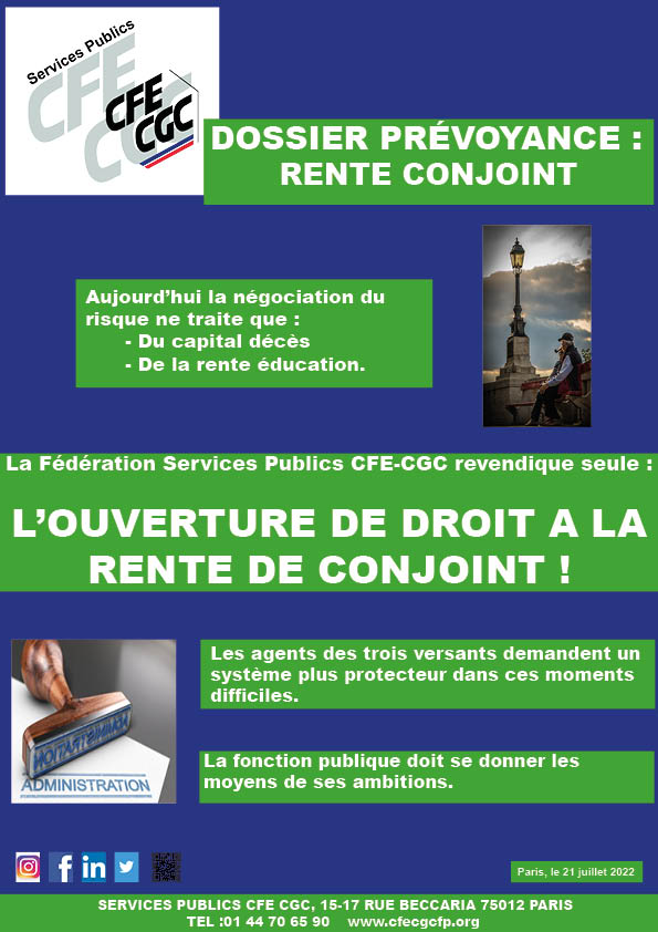 Dossier Prévoyance : rente conjoint