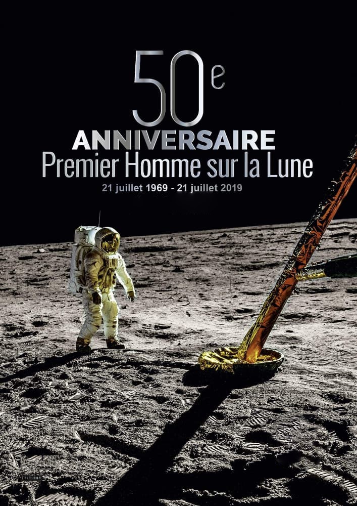 50e anniversaire homme sur la lune modifiee pour impression