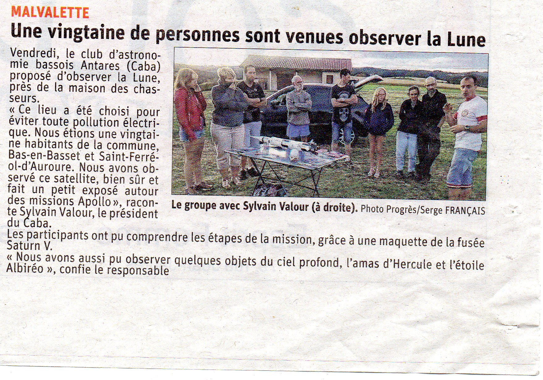 Observation sites appolo juillet 2019