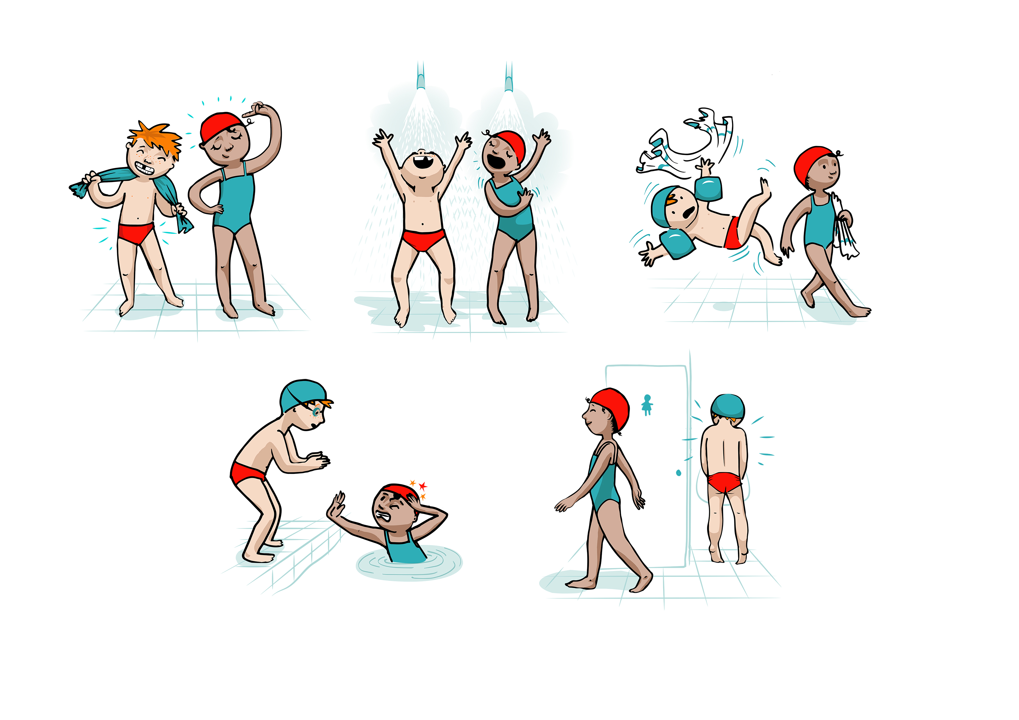 Illustrations stade aquatique