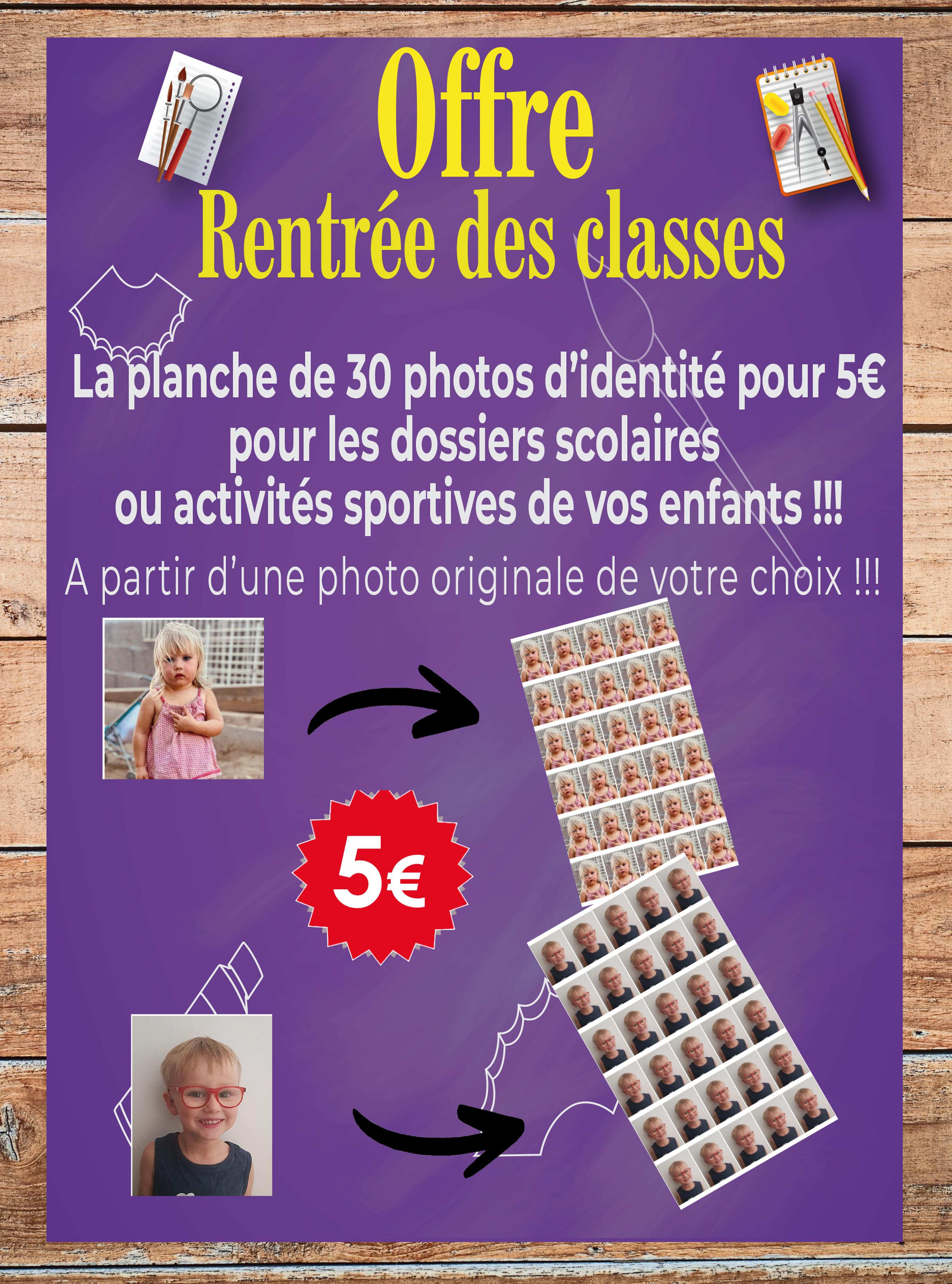 Planche photo id