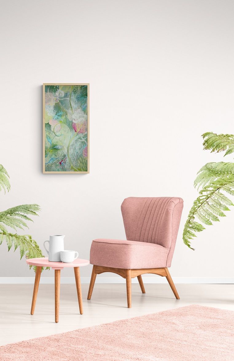 Warm bright sitting room with tropical plants 12