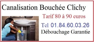 débouchage canalisation plombier clichy