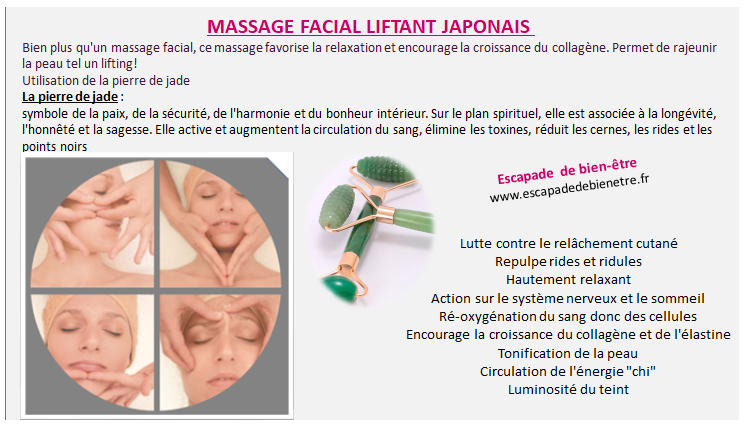 Massage facial liftant japonais 