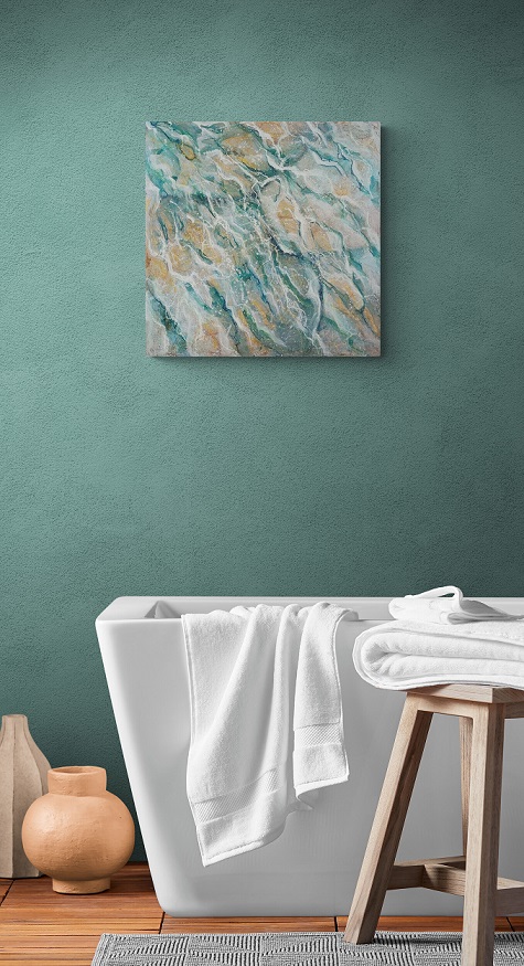 Modern bathroom with ceramic vases 2