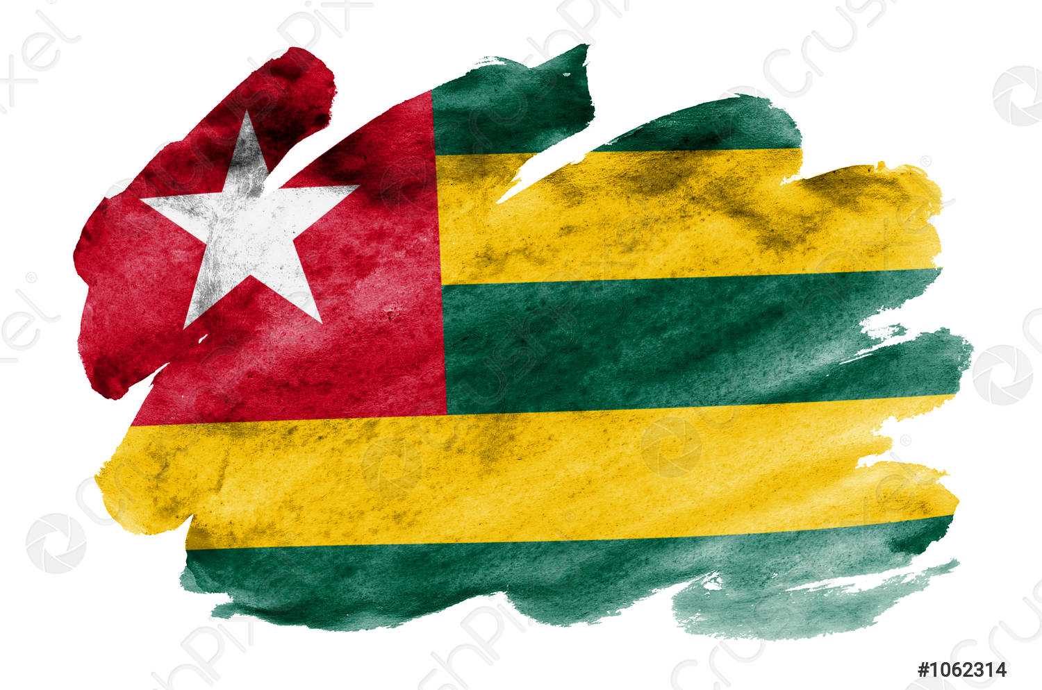 Togo-flag-depicted-liquid-watercolor-1062314