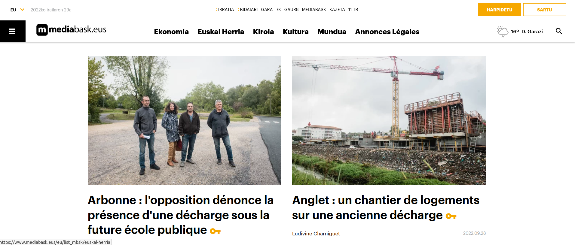Anglet et Arbonne : construire sur des déchets Mediabask 29 09 22