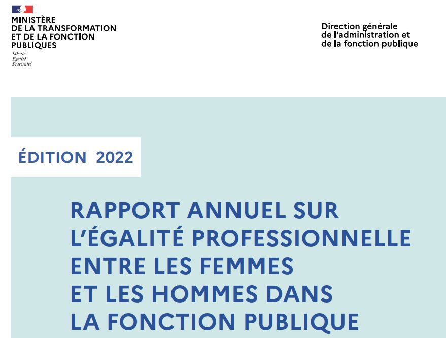 Rapport annuel sur l'égalité professionnelle F/H dans la FP