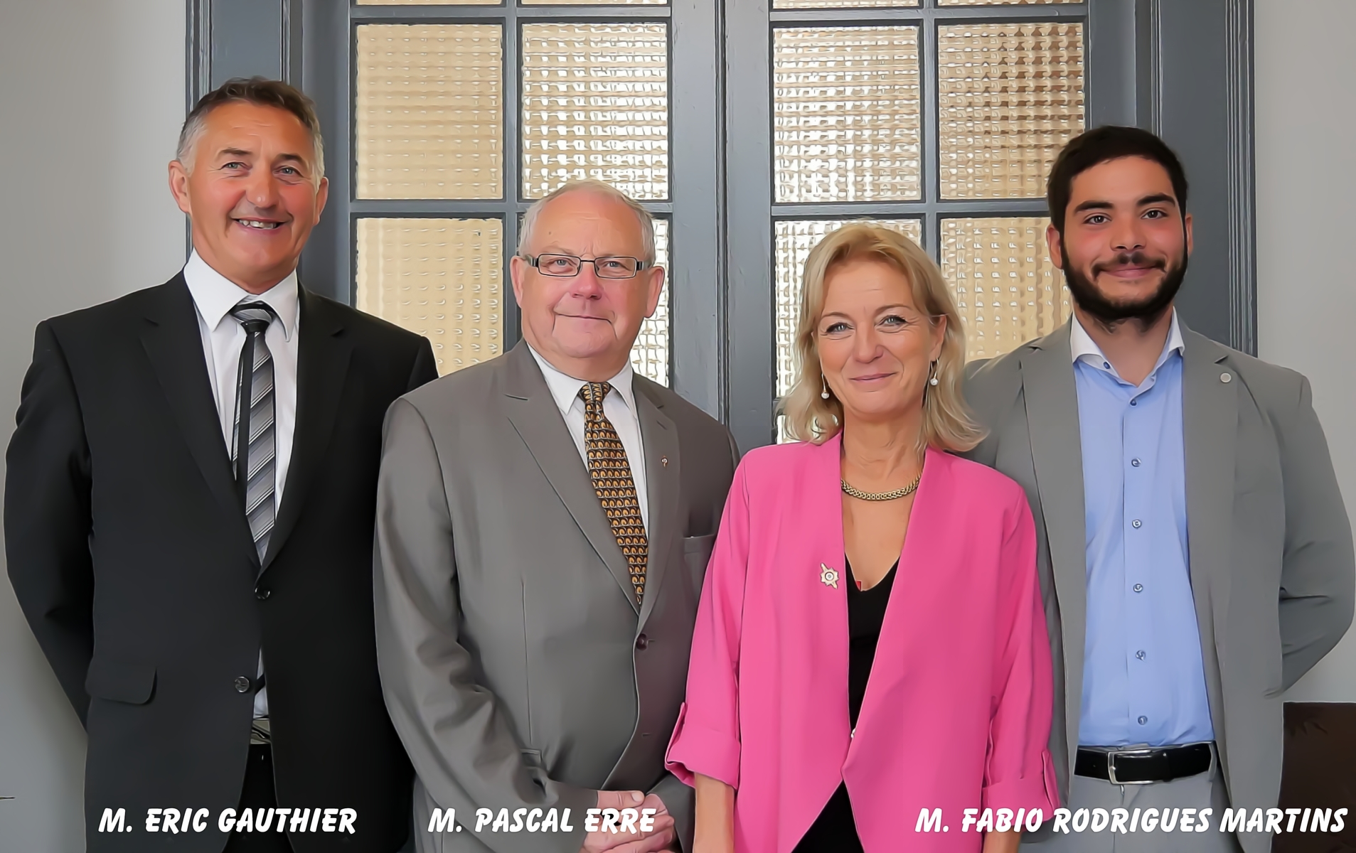 L'équipe de votre députée en Haute-Marne. Laurence Robert-Dehault en compagnie de ses attachés parlementaires Eric Gauthier, Pascal Erre et Fabio Rodrigues Martin