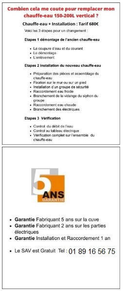 Mes depanneurs artisans 150l 200l