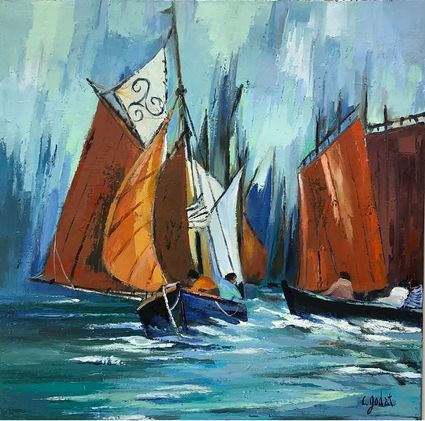 Les voiles rouges 60x60