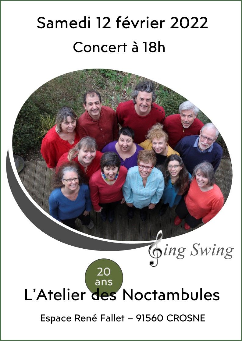 Concert Sing Swing le 12 février 2022 à Crosne (91)