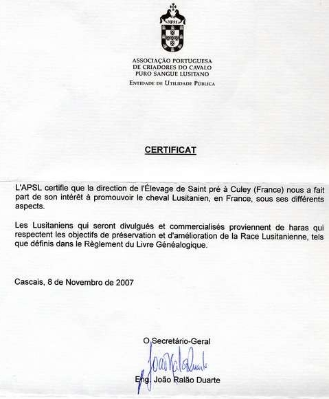 Certificat
