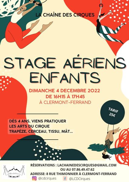 Stage Aériens Enfants - Décembre 
