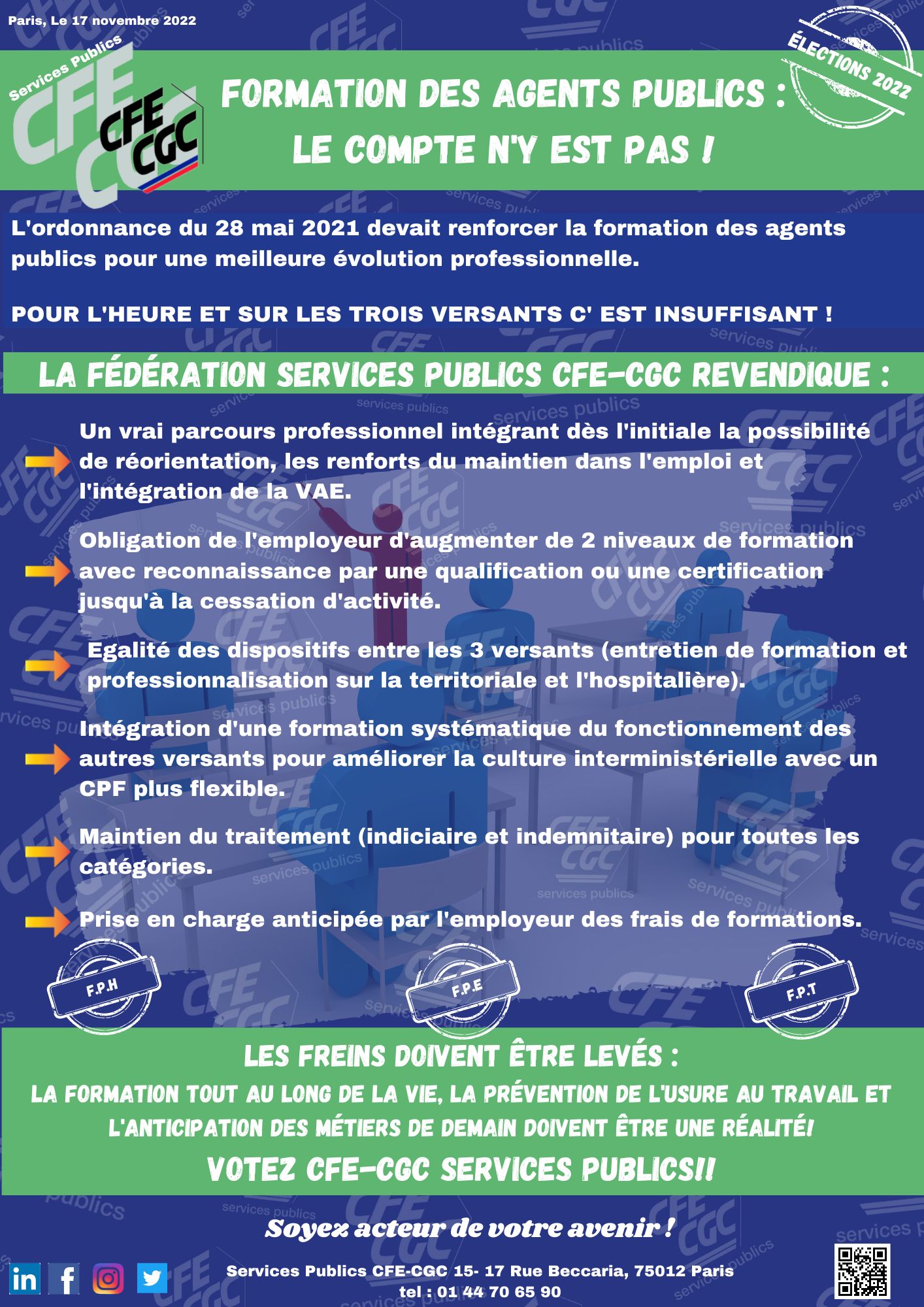 Formation des agents publics: le compte n'y est pas !