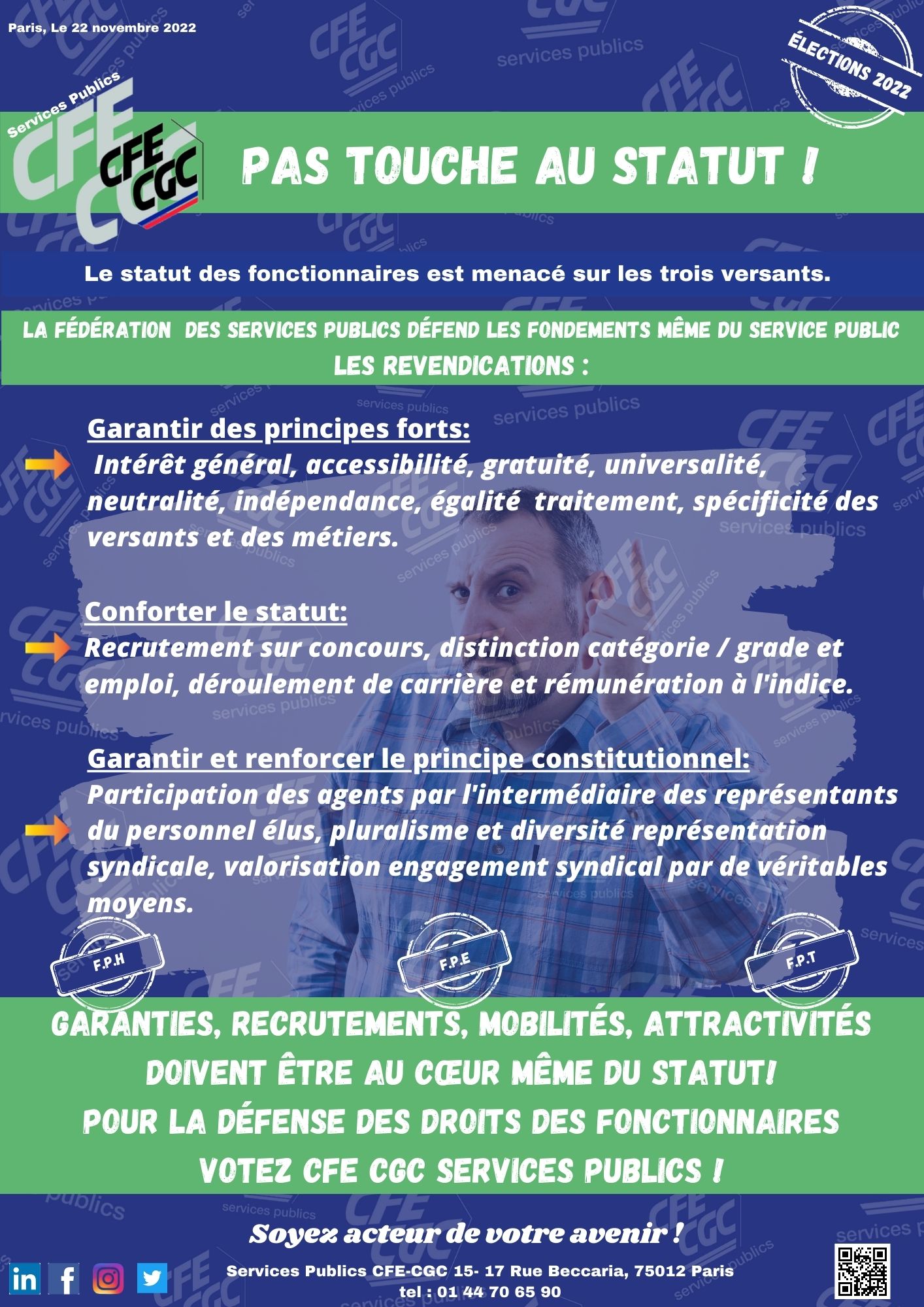 Pas touche au statut!