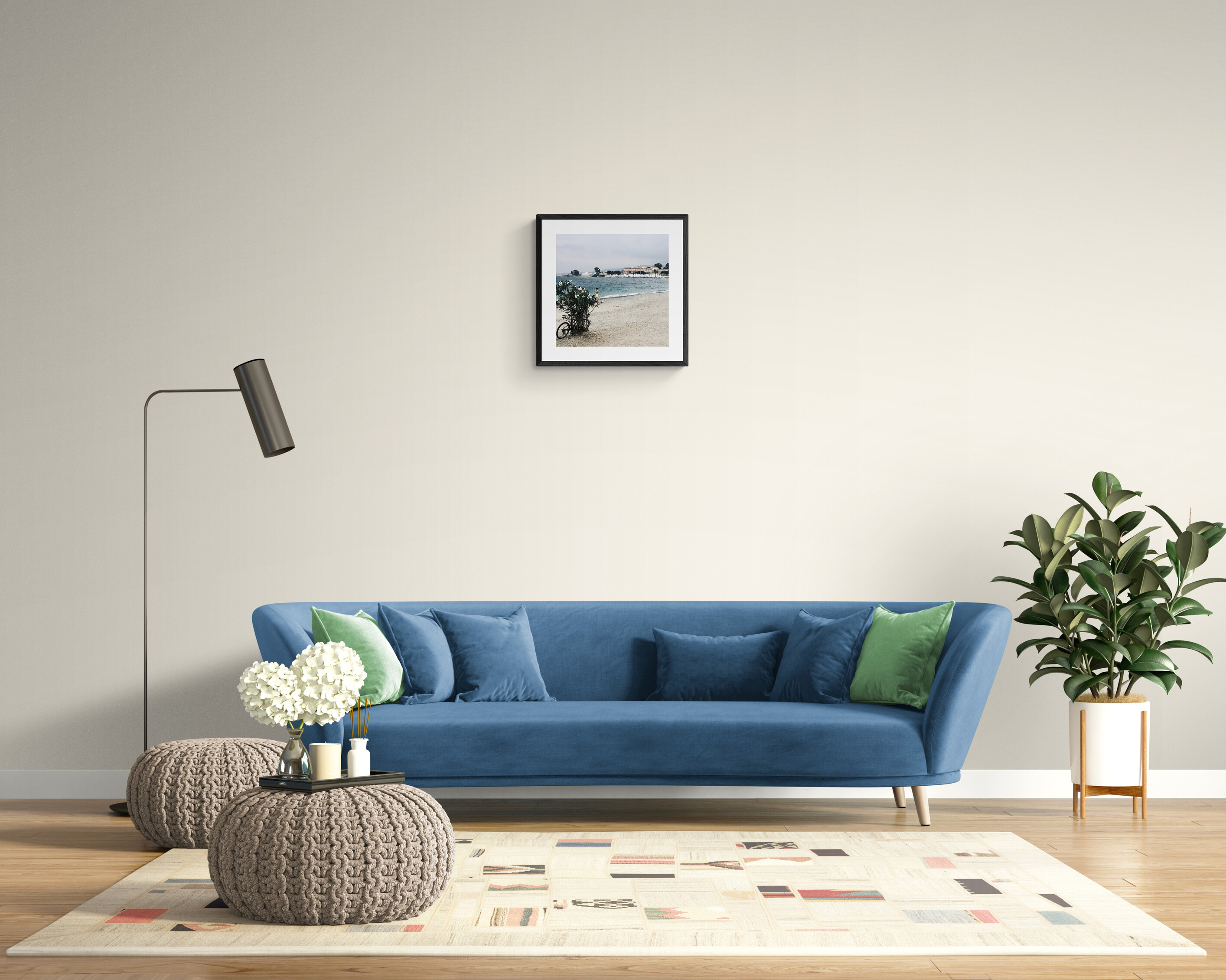 Vela reggio modern chic living room interior with long sofa 1 