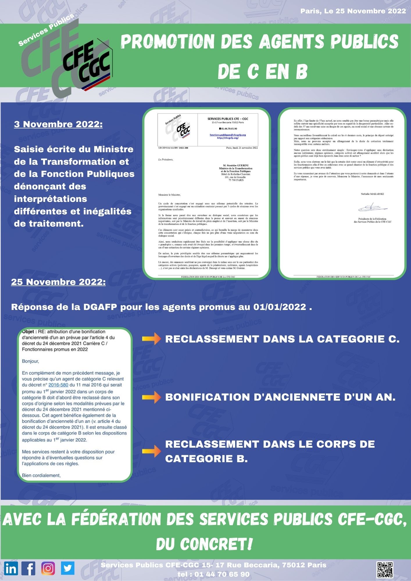 promotion des agents publics de C en B